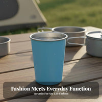Food Grade Stainless Steel Cup Long-Lasting Stainless Steel Tumbler Shatterproof for Travelers, Commuters, Hiking, Everyday Use, Office