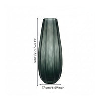 Faceted Vase Sculptural Textured Vase Translucent Flower Vessel for Decorators, Dining Table, Shelves