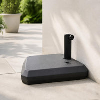 Outdoor Patio Umbrella Base Stand for Banana Umbrella Roman Umbrella Center Pole Umbrella, Resin Water-Filled Anti-Tilt