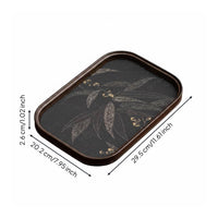 Chinese Style Tea Serving Tray warps Resistant Storage Tray Vintage Design Tableware Serving Platter for Living Room