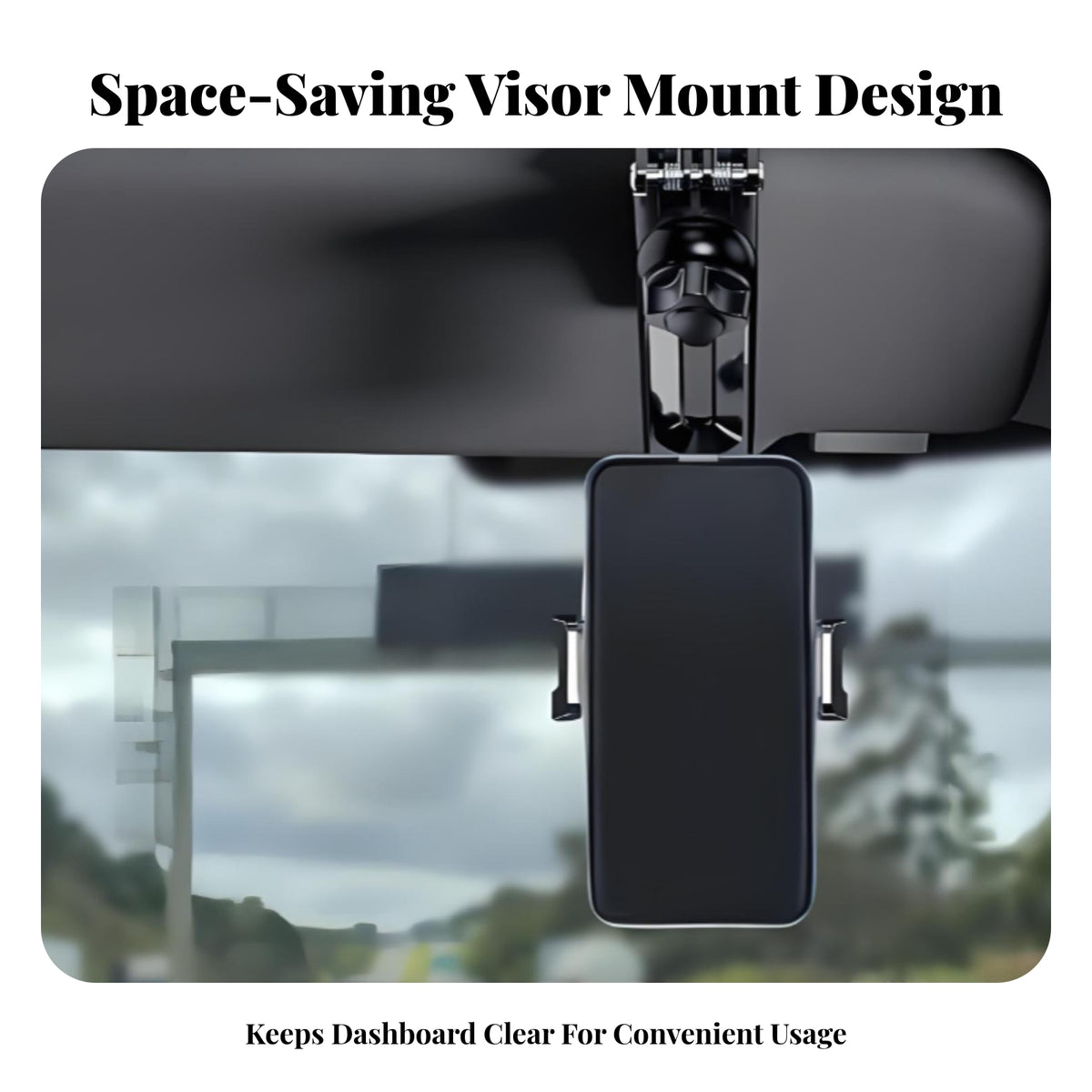 Visor Clip Phone Mount ABS Plastic Sun Visor Phone Holder Rotating Joints