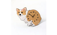 Corgi Wall Clock Cartoon Canine Wall Clock Decorative for Kids, Nursery, Bedroom