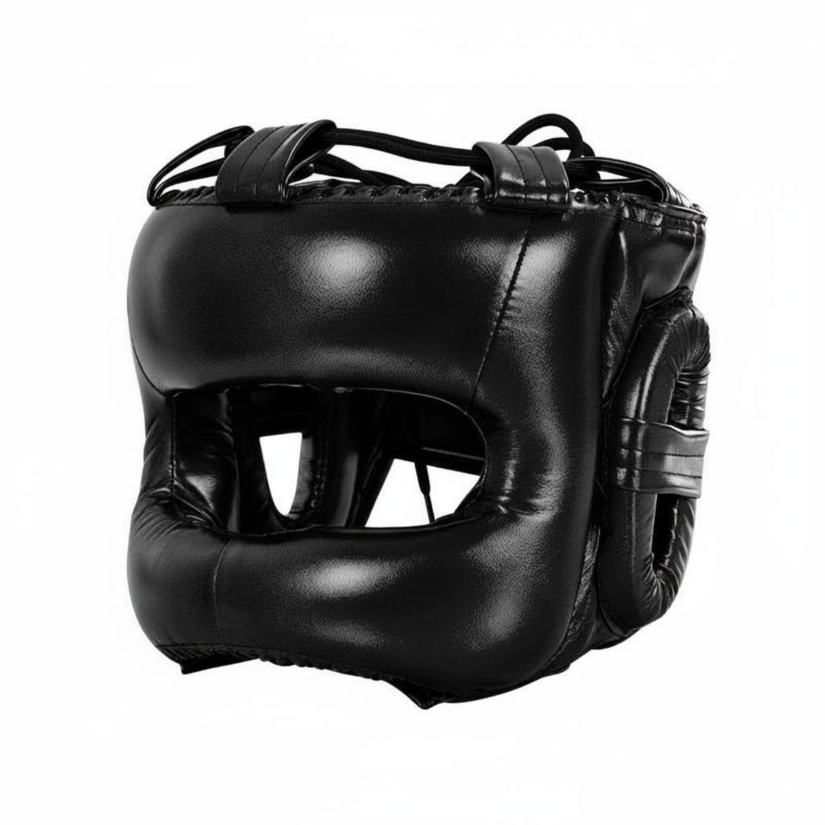 Full Face Sparring Headgear Thickened Ear Protection Boxing Headgear Tear Resistant PU Crossbar for Fighters, Competition