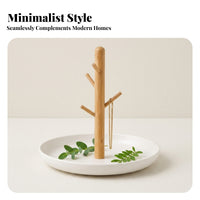 Round Tree Branch Tray Stand Lightweight Desk Tray Organizer for Countertop