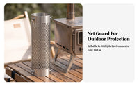 Stainless Steel Perforated Chimney Guard | Heat guard with Mounting Fasteners, for Tent Stoves