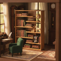 Miniature Bookshelf Wooden Miniature Display Rack Sturdy Wall Rack for Diorama