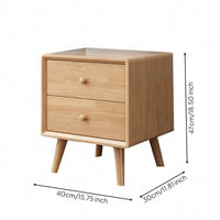 Nightstand with Open Storage Compact Nightstand with Drawers Stable for Bedroom