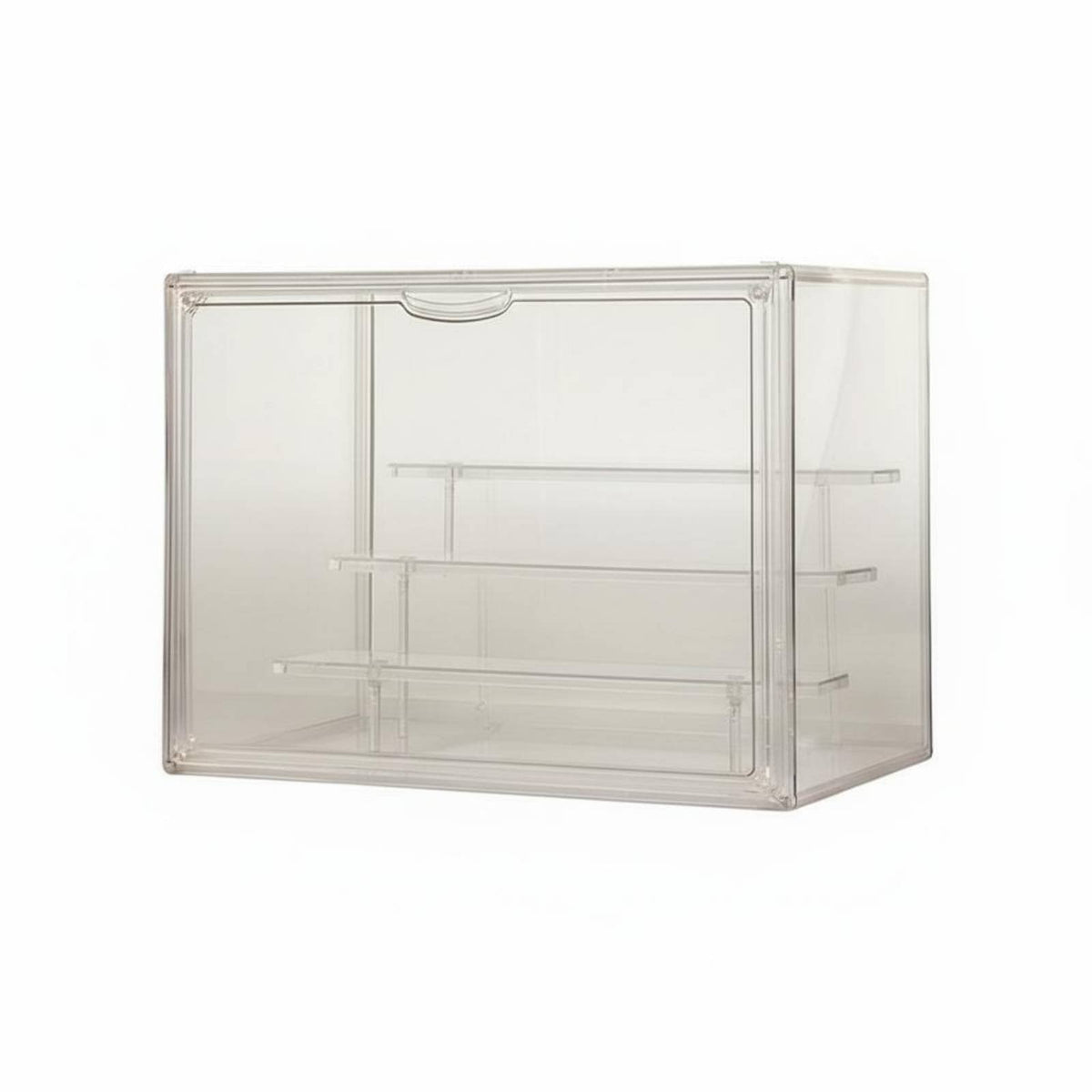 Clear Acrylic Display Case High Clearness Acrylic Display Box Figurine Storage Case Particles Proof Stackable Figurine Showcase