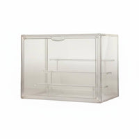 Clear Acrylic Display Case High Clearness Acrylic Display Box Figurine Storage Case Particles Proof Stackable Figurine Showcase