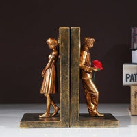 Nordic Style Resin Bookend with Cartoon Character Design