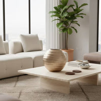 Vase with Wave Texture Lustrous Metal Vase Round for Living Room