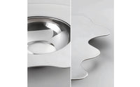 Stainless Steel Tray Modern Metal Fruit Bowl Low-Profile Tableware for Living Room