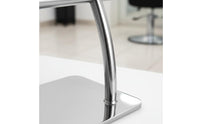 Salon Chair Footrest Stainless Steel Barber Chair Footrest Floor Standing Foot Support for Barbershop