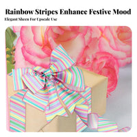 Pastel Easter Ribbon Easy to Shape Pastel Wired Ribbon Sturdy for DIY Enthusiasts, Home Decor Enthusiasts, Holiday Decoration, Crafts, Gift Wrapping