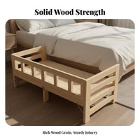 Space-Saving Foldable Wooden Bedside Sleeper High Load Capacity Children's Co-Sleeping Cot Rounded Corners Toddler Bedside Bassinet Installation-Tool-Tool-Free for Infants, Toddlers, Parents, Nursery, Guest Room, Hospital, Office