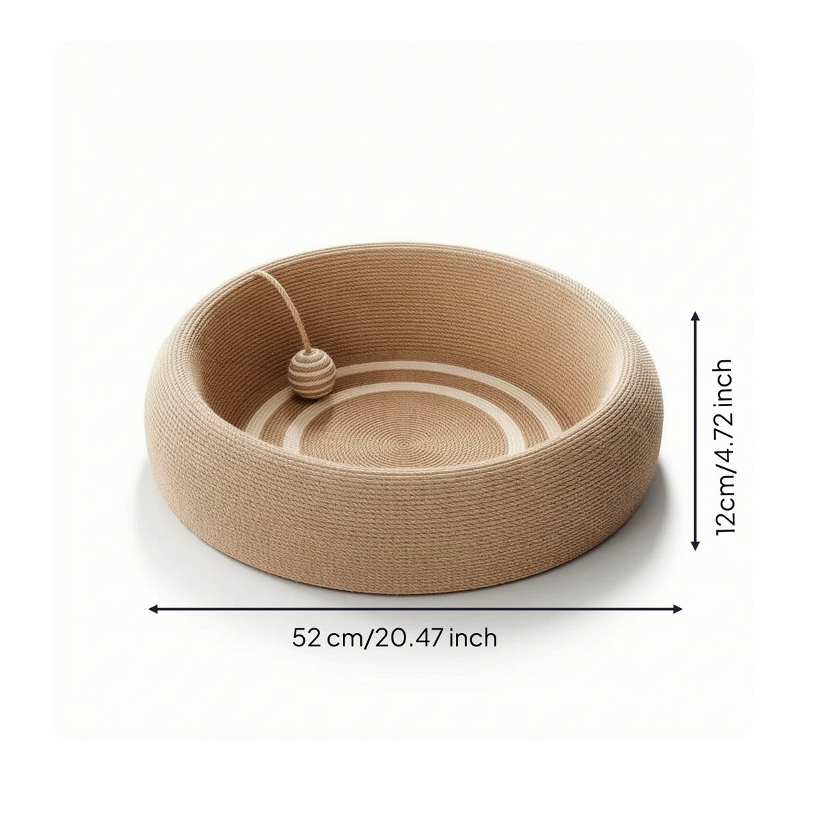 Cat Scratching Bed with Toy Ball Moisture-Proof Pet Furniture Open for Cats