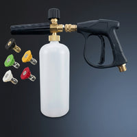 Car Cleaning Kit with Jet Wash and Quick Connect Nozzles, Foam Sprayer and Foam Lance Dispenser Bottle, Aluminum Material, 499g Net Weight
