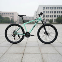 Aluminum Alloy Frame Mountain Bike Variable Speed Hardtail Mountain Bike Shock-Absorbing Fork Away-Road Bike Twin Disc Brakes for Students, Teenagers, Adults
