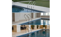 Stainless Steel Pool Ladder Rustproof 2-Step Pool Ladder Polished for Inground Pools