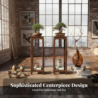 Chinese Design Tea Table Set Minimalist Design Solid Wood Tea Table and Chairs African Ebony Wood Dining Set for Homeowners, Office Managers, Home