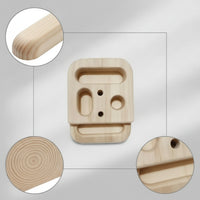 Climbing Fingerboard Compact Wooden Finger Training Board Wall-Mounted for Climbers, Boulderers, Home Gym