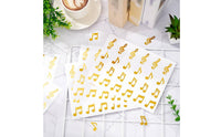 20 Pieces Glitter Music Note Stickers Easy to Peel Music Note Sticker Glittery Musical Symbol Stickers for Teachers, Scrapbooking, Party Favors