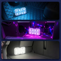 4 Pieces Compact Car Ambient Light Wireless Car Interior Light Bright Under-Dash LED Lights Color-Changing for Trunk