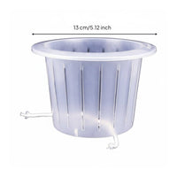 Deepened Design Hydroponic Planting Basket Soilless Cultivation Basket Wide Rim Hydroponic Mesh Pot Flexible for Hydroponics Enthusiasts, Indoor Garden