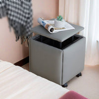 5 Pieces Stackable Nesting Stool Set Multifunctional Stackable Cube Stool Set 5 in 1 Nesting Ottoman Sturdy Frame for Apartment