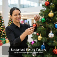 12 Pieces Miniature Bauble Set bright hues Holiday Decoration for Hotel Lobby