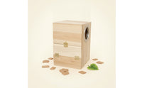 Parrot Nesting Shelter Unfinished Bird Nesting Shelter with Perch Vertical Bird House with Perch for Cage