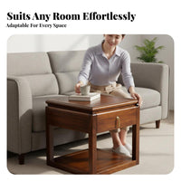 Mobile Design C-Shaped Rolling Table Lockable pivoting casters Household Furniture Modern design aestheticSaving for Apartment Dwellers, Home Workers, Homeowners, Living Room, Bedroom, Small Spaces, study corner