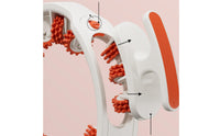 Soft Silicone Rollers Circular-Shaped Leg Roller Deep Tissue Massage Clamp Leg Massager Detachable Handle Encircling Muscle Roller for Gym