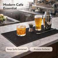 Service Mat for Food Service, Bar Mat for Bartenders, Textured Non Slip Bar Mat, Easy Clean Spill Mat