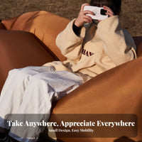 No Pump Required Wind-Inflated Lazy Bag Foldable Air Lounger Easy to Inflate Inflatable Furniture Lightweight for eventon the moveers, Beachon the moveers, Beach, Music events, Camping, explorer