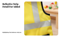 5 Pieces Educational Toy Children's Carpenter Dress up Kit Realistic Design Yellow Worker Uniform for Children Long-Lasting Material