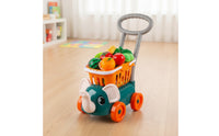 Play Shopping Cart with Food Imaginative Elephant Push Cart Rounded