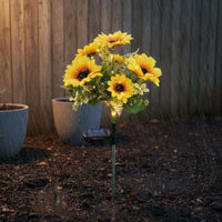 Waterproof Sunflower Garden Stake Light Weather Resistant Solar Sunflower Light Automatic On/deactivate Outdoor Ground Stake Lighting Easy Installation for Holiday Decoration, Lawn, Yard, Patio