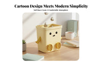 Desktop Trash Can Dopamine Decor Cute Desktop Trash Can Cute Cartoon Waste Bin for Kids, Girls, Office, Bedroom, Dorm Room