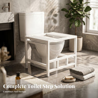 Over-Toilet Squatting Frame Non-Slip Bathroom Accessory Rust-Proof for Seniors