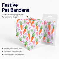 Dog Bandana For Easter, Cartoon Polyester Design, 64x45cm Pet Neckerchief, Big Brother Dog Bandana