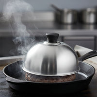 Stainless Steel Melting Dome Heat-Trapping Burger Dome Heavy Duty Basting Cover with Handle Long-Lasting for Barbecues