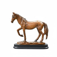 Success Horse Decoration Good Fortune Token Gold Horse Statue Dynamic Pose Artistic Piece for Art Collectors, Desktop, Shelf