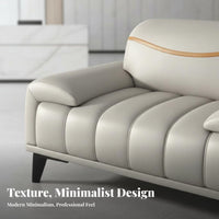 Minimalist Design 3-Piece Sofa and Table Group Professional Aesthetic Multi-Person Lobby Couch long-lasting Upholstery Reception Seating Plush Cushioning for Corporate Buyers, Business Owners, Office Managers, Waiting Room