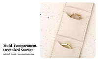 Multi-Compartment Portable Jewelry Organizer Soft Interior Portable Jewelry Storage Container fastener Closure Accessory Case Minimalist Design for journeyers, Women, young women, journey, Luggage, Suitcase, Bedroom