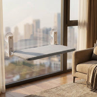 Cat Hammock Window Cat Bed with Metal Frame, Soft Sunbathing Cat Bed and Cat Perch, Suction Cup Mount for Indoor Winter Use, 52x30cm