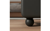 Minimalist Storage Side Table Solid Wood Construction Modern Stacked Bedside Cabinet Rounded Corners Rotating 2-Drawer Nightstand for Small Areas