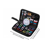 Zippered Sewing Kit Case Organized Interior Portable Sewing Organizer Elastic Bands