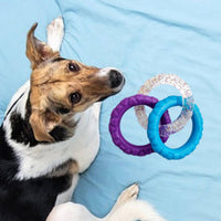 3 Rings Dog Tug Toy 3-Loop Tug Toy Soft Material Pet Supply for Young Dogs