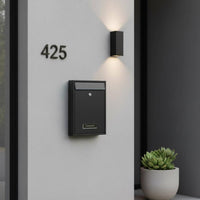 Wall-Mounted Mailbox Protected Mailbox with Lock Lockable Letterbox for Porch, Entryway